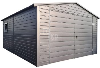 Záhradný domček 4x6m – dvojkrídlové dvere – okno – antracit BTX 7016 – strecha dvojspádová (sedlová) TKD321