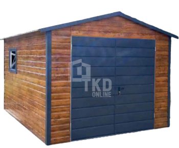 Záhradný domček 3x5m – Brána – okno – Imitácia dreva TKD131 3x5