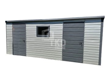 Záhradný domček 6x2m – spád dozadu – 2x dvere + okno – antracit TKD132